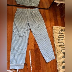 GAP Blue and White Striped Lounge Pants
